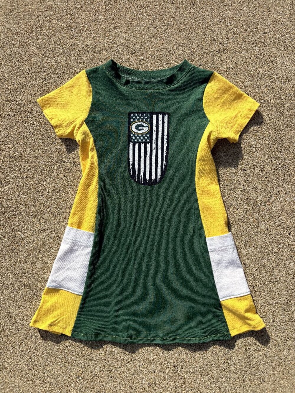 Green Bay Packers NFL Football handmade reworked toddler 3t tunic t shirt dress